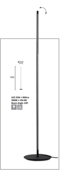 Lampada da terra moderna led 25w 3000k