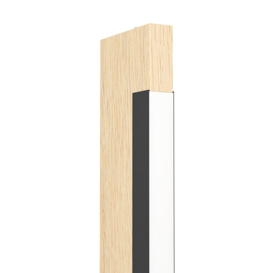 Piantana di legno design moderna led 19w 3000k dimmerabile