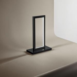 Perenz cross abatjour da comodino moderna nera led cct