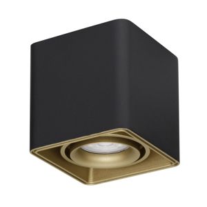 Faretto led da soffitto cubo nero oro orientabile