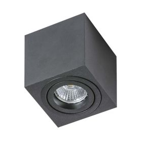 Faretto led quadrato da soffitto nero luce orientabile