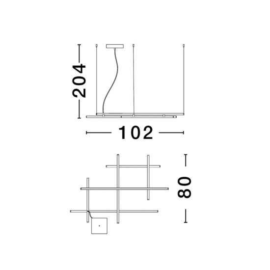 Lampadario design moderno bianco led 3000k per soggiorno