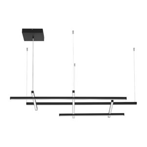 Lampadario a sospensione nero design per soggiorno moderno led 3000k