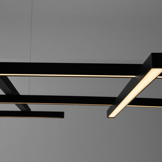 Lampadario a sospensione nero design per soggiorno moderno led 3000k