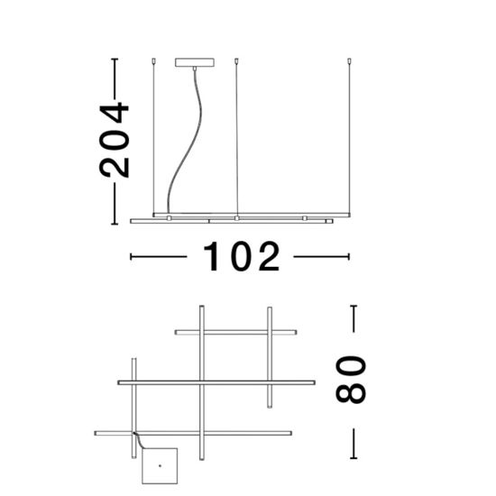 Lampadario a sospensione nero design per soggiorno moderno led 3000k