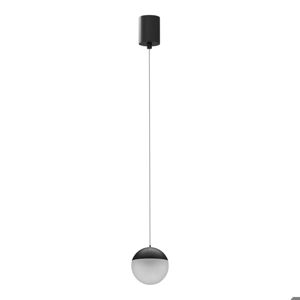 Lampadario a sospensione camera da letto sfera nera led 10w 3000k per comodino