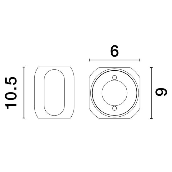 Applique moderna da parete moca caffe led 3000k per interni