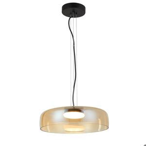 Lampadario per cucina cupola design vetro ambra led 3000k