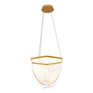 Lampadario led dorato design vele per soggiorno