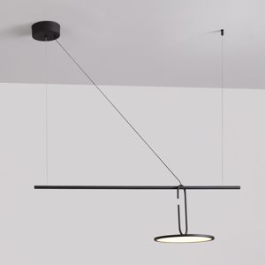 Lampadario led nero a sospensione 22w 3000k orientabile