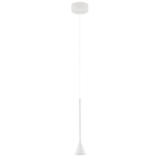 Lampadario piccolo cono a sospensione bianco led dimmerabile per comodini