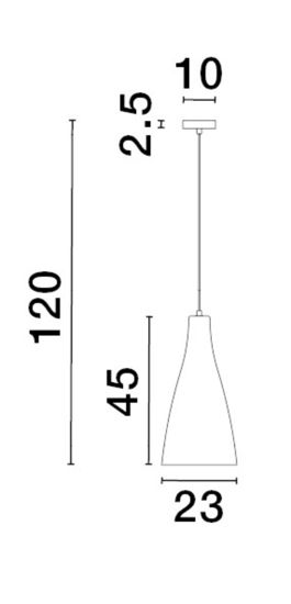 Lampade a sospensioni per isola cucina moderna cono di vetro cromo