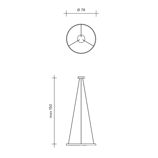 Sforzin anello lampadario moderno led 3000k nero per soggiorno