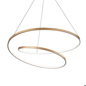 Ideal lux oz sp d80 ottone lampadario per soggiorno led 59w 3000k