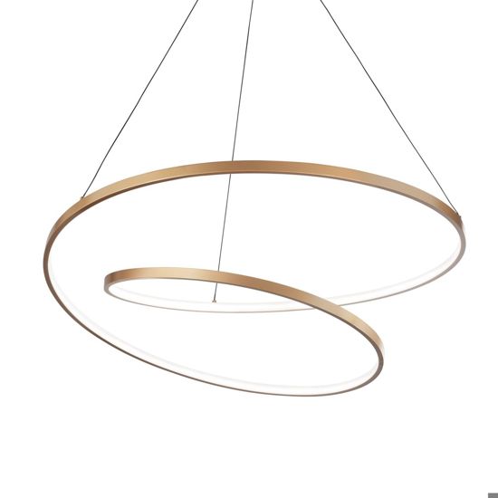 Ideal lux oz sp d80 ottone lampadario per soggiorno led 59w 3000k