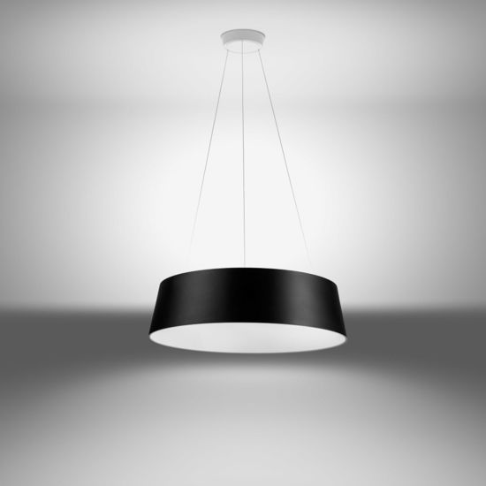 Lampadario nero led dimmerabile 36w 3000k moderno oxygen stilnovo