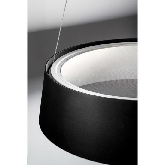 Lampadario nero led dimmerabile 36w 3000k moderno oxygen stilnovo