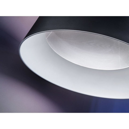 Lampadario nero led dimmerabile 36w 3000k moderno oxygen stilnovo