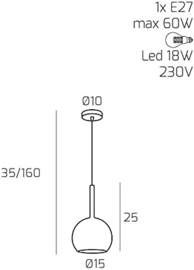 Lampadario per camera da letto candie sfera vetro