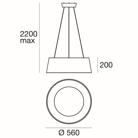 Oxygen stlinovo lampadario moderno giallo led 36w 3000k dimmerabile