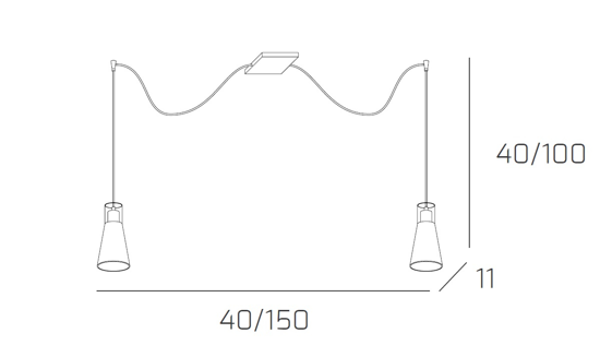 Lampadario a sospesione da cucina vetro bianco toplight cone