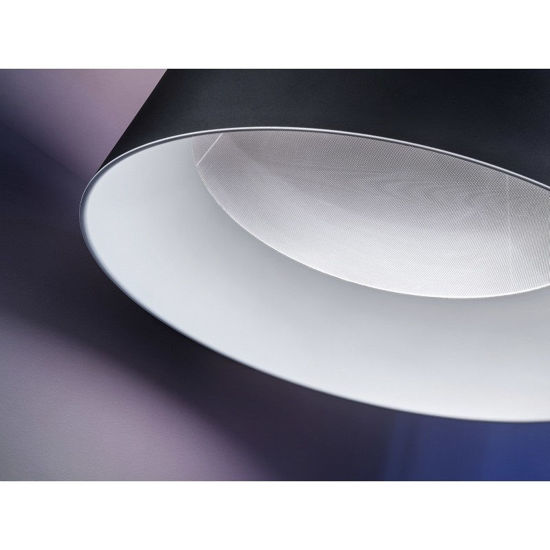 Lampadario moderno nero oxygen stilnovo led 50w 3000k dimmerabile biemissione