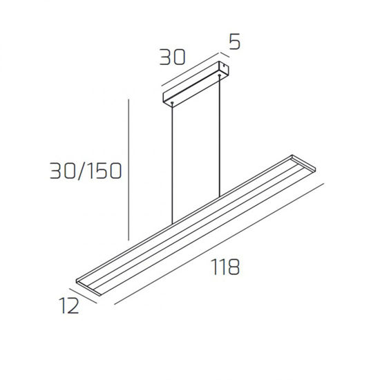 Lampadario da cucina 3000k a 6000k top light double track grigio