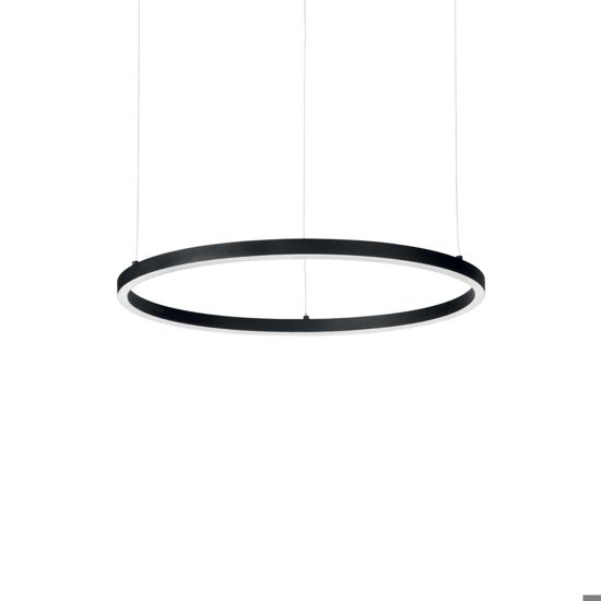 Lampadario oracle slim sp d050 round nero ideal lux cerchio led 30w 3000k