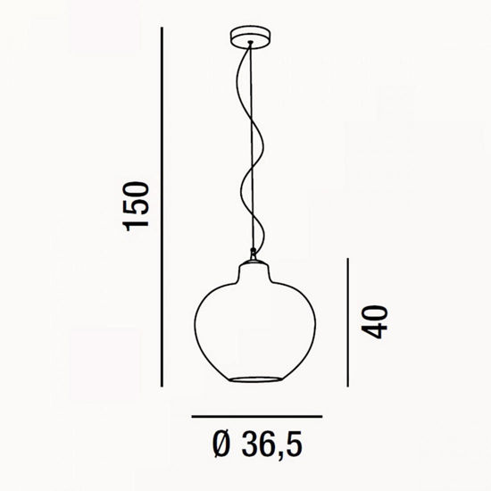 Lampada a sospensione boccia di vetro specchiato bowl perenz