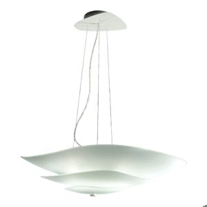 Linea light moledro lampadario design moderno per soggiorno vetro satinato