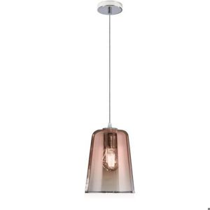 Lampada a sospensione cono vetro rame trasparente shade toplight