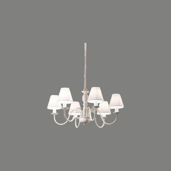 Lampadario per camera da letto bianco provenzale shabby chic ducale perenz