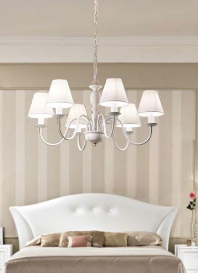 Lampadario per camera da letto bianco provenzale shabby chic ducale perenz