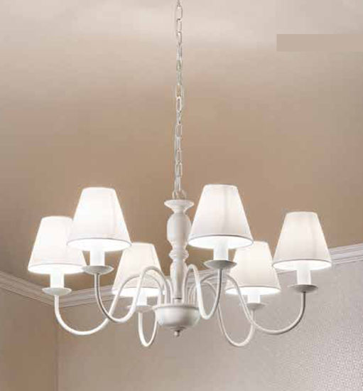 Lampadario per camera da letto bianco provenzale shabby chic ducale perenz