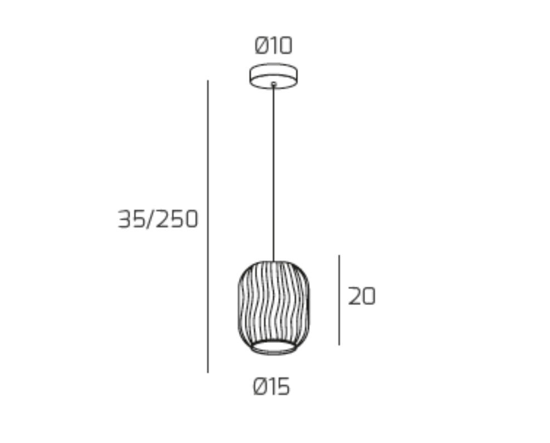 Lampada a sospensione per isola trasparente toplight tender