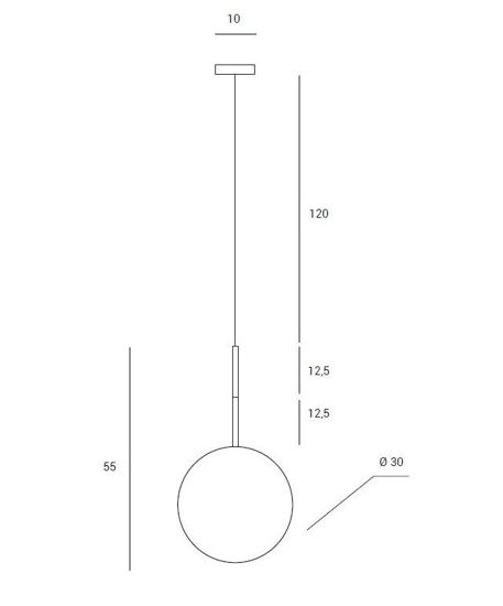 Lampadario a sospensione per camera da letto sfera vetro miloox jugen