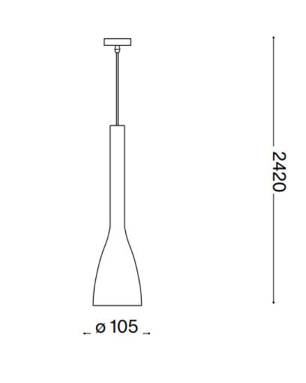 Flut sp1 small idea lux lampada a sospensione per isola cucina vetro nero