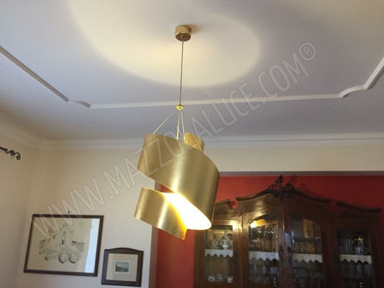 Sospensione marchetti garagoi foglia oro design