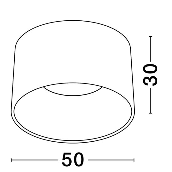 Plafoniera cono per cucina moderna bianca nera led 35w 3000k