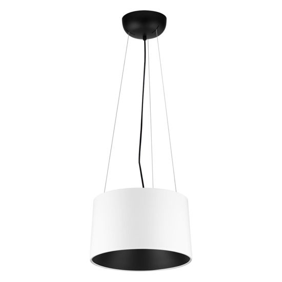 Lampadario cono bianco nero led 3000k per cucina moderna