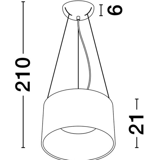 Lampadario cono bianco nero led 3000k per cucina moderna