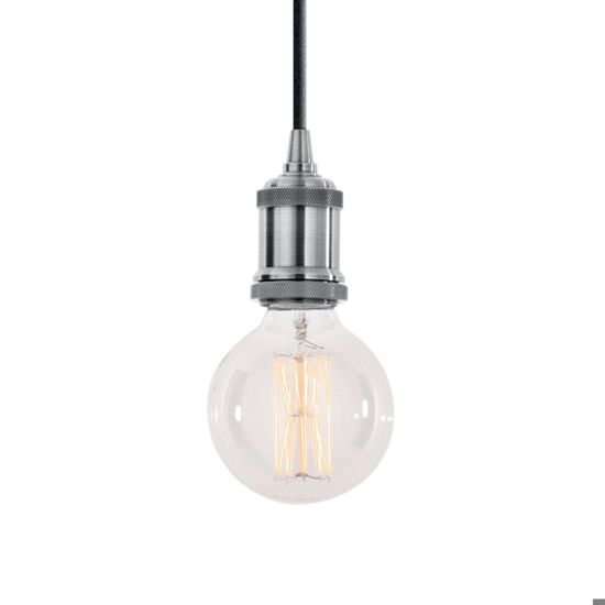 Ideal lux frida sp1 lampada a sospensione  vintage cromo per isola cucina