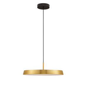 Lampadario disco piatto oro design per cucina