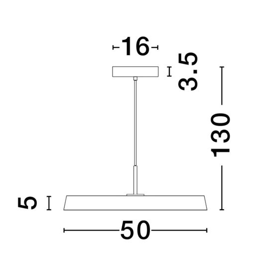 Lampadario disco piatto oro design per cucina