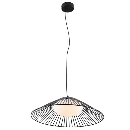 Lampadario nero per sala da pranzo moderna led 21w 3000k