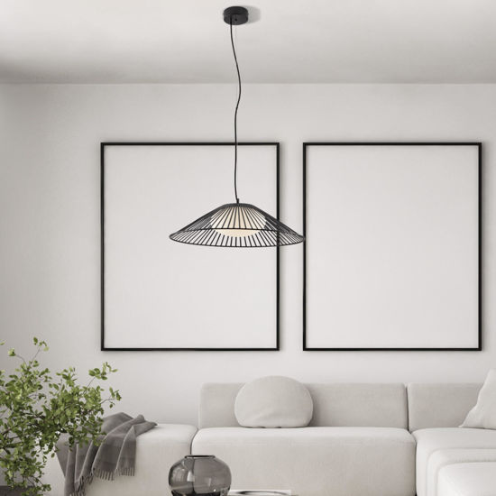 Lampadario nero per sala da pranzo moderna led 21w 3000k