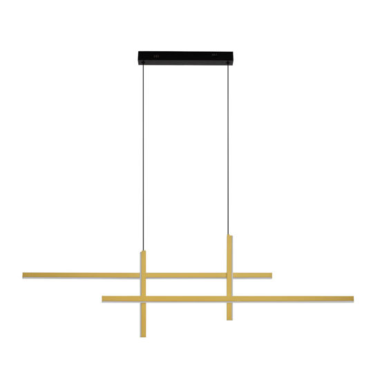 Lampadario led a sospensione design oro per sala da pranzo