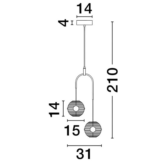 Lampade a sospensione led nero bocce vetro fume