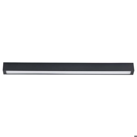 Plafoniera da soffitto led slim nera 122cm 22w 3000k per interni