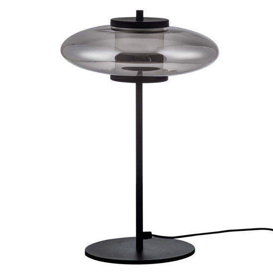 Lampada da tavolo led vetro fume design moderna